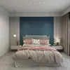 Pared de tela para dormitorio, mesita de noche, decoración mural de fondo de TV estéreo, mural de imitación de rejilla, papel tapiz sin costuras, simple, moderno, de lujo ligero