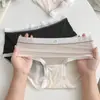 Roupas íntimas femininas Polly Jia Hu sem costura ultra-finas de seda gelada com sensação refrescante, cintura confortável, respiráveis, simples, calcinhas básicas para meninas