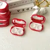 Nuevo estuche compacto para lentes de contacto, mini caja de almacenamiento linda de colores para lentes, caja compañera de la serie de cajas rojas TZ037