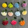 Flor Artificial Ramo de Hortensias de un Solo Tallo Boda Arreglo de Flores de Seda Decoración para Sala de Estar Hogar Hotel Flores Hechas a Mano