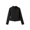 Jaqueta Esportiva de Yoga Quente para Mulheres 2026 Primavera Novo Estilo Forrada com Fleece Zíper Roupa de Yoga Corrida Ciclismo Fitness Top