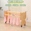 Estante para Toallas de Madera Maciza para Jardín de Infancia, Estante de Almacenamiento de Madera Natural para Niños, Estante Móvil Desmontable para Toallas, Portavasos de Madera de Pino