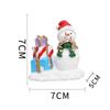 Adornos navideños de resina transfronterizos: muñeco de nieve, Papá Noel, caja de regalo, adornos decorativos