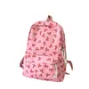 Nova Mochila com Elemento de Laço, Grande Capacidade, Mochila Escolar Casual e Simples para Alunos do Ensino Fundamental II e Médio, Mochila Leve e Texturizada