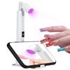 Lâmpada de Mão para Nail Art Lâmpada de Unha Armazenamento de Energia Portátil Lâmpada de Unha Secagem Rápida Suporte Telescópico Lâmpada de Fototerapia