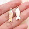 Pendente de Liga de Esmalte Peixe Koi Estilo Japonês Transfronteiriço Peixe Pequeno Colorido Pulseira DIY Colar Acessórios de Joia Atacado