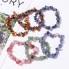Pulsera de grava de cristal natural transfronteriza de Amazon ágata jade Dongling pulsera de piedra irregular joyería al por mayor
