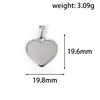 Accesorios de Colgante Redondo de Acero Inoxidable tipo Espejo para Productos Nuevos Transfronterizos con Forma de Corazón y Cierre de Semilla de Melón Accesorios de Joyería al por Mayor Personalizable