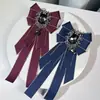 Comercio Exterior Transfronterizo Nuevo Estilo Británico Retro de Academia Pajarita con Pedrería para Hombres y Mujeres Accesorios Jk