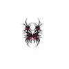 Pegatinas de Tatuaje de Mariposa con Degradado Rojo y Negro Estilo Y2K, Únicas y Elegantes, Duraderas y que No se Desvanecen, Tatuaje Temporal para Hombres y Mujeres