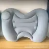 Almohada de Viaje, Cojín Lumbar Inflable a Presión Portátil, Almohada para Avión y Tren de Alta Velocidad, Almohada para Siesta, Buen Artículo para Dormir Mientras Viajas en Coche