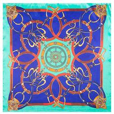 Pañuelo de seda Mai Tong de 60 cm x 60 cm, nuevo pañuelo de seda de imitación con cinturón de cadena para primavera, pañuelo cuadrado pequeño para mujer