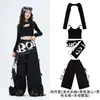 Ropa de niña para danza jazz, conjunto de actuación de street dance infantil de manga larga, ropa de práctica para niños, atuendos elegantes para niñas