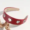 Moda Europea y Americana Elegante Diadema de Cuero de Ala Ancha Estilo Punk Moda de Corte Metálico Accesorios Versátiles para el Cabello para Mujeres al Salir