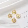 Colgante Chapado Diamante Full Diamond Rueda de la Fortuna Redonda Corazón de Melocotón Corazón Diamante de Color Accesorios para Joyería Collar Colgante Pendientes DIY