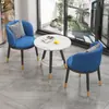 Conjunto de Mesa e Cadeiras Pequenas para Lazer na Varanda, Conjunto de Recepção Simples e Moderno com Uma Mesa e Duas Cadeiras, Novo Conjunto de Mesa e Cadeiras Leves de Luxo para Reunião e Chá de Hotel