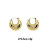 Brincos de moda europeus e americanos brincos mais vendidos brincos de luxo leve banhados a ouro brincos lisos que não desbotam brincos de ouro transfronteiriços