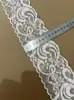 60 Estilos Populares de Adorno de Encaje Elástico en Stock, Negro, Blanco Natural, Blanqueado, Ancho 4-10cm