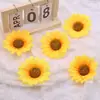 Girasoles Artificiales de Venta Caliente Transfronterizos al por Mayor, Exclusivamente para Suministro Transfronterizo, Cabezas de Flores Decorativas DIY de Girasol Pequeño