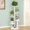 Estante de Flores de Hierro para Sala de Estar, Estante de Flores de Pie para Balcón, Soporte para Macetas de Suculentas y Plantas Verdes, Estante de Almacenamiento de Piso Multicapa para Interiores
