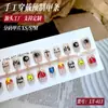 Pegatinas Cortas Removibles para Uñas Estilo Zimo con Graffiti Personalizado, Tiras de Uñas Pre-Hechas, 30 Piezas de Puntas para Uñas