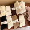 Calcetines de Terciopelo Australiano de Color Sólido para Niños Otoño e Invierno con Forro Polar Gruesos Cálidos para Dormir Calcetines de Luna Felpa Apilada Invierno Calcetines de Tubo Medio