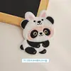 Parches Bordados de Panda Lindo para Ropa y Bolsos, Parches de Tela Autoadhesivos para Decoración DIY