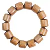 Pulseras de Palo de Rosa Negro al por Mayor, Cuentas Cilíndricas de 15 mm, Cuentas de Oración Budista, Estilo Chino, Nuevo Estilo Chino, Pulseras para Parejas de Hombres y Mujeres, Joyería