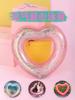 Flotador Transparente en Forma de Corazón PVC Engrosado Agua Inflable Corazón de Lentejuelas Flotador Anillo de Natación para Adultos Cama Flotante Inflable