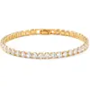Pulsera de Tenis de Zirconia Popular Transfronteriza Europea y Americana Hip-Hop para Hombres y Mujeres, Cadena Más Vendida de Amazon, Joyería de Mano Simple y Moderna