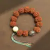 Árbol Viejo Calabaza Bergamota Pequeño King Kong Cinco Garras Dragón Dorado Multicírculo Bodhi Cuerda de Mano Pila Corta Semilla Original Estilo para Hombre y Mujer Juego Literario