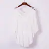 Vestido Cubre-traje Suelto de Longitud Media Estilo Europeo y Americano Transfronterizo con Dobladillo Ancho, Sexy Vestido de Playa Bikini de Ganchillo Calado para Mujer 118A