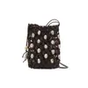 Bolsa para Teléfono de Cuerda de Cera con Cuentas Estilo Bohemio Nueva Primavera Estilo Coreano Bolsos Cruzados de Nicho para Mujeres Bolsos Cruzados de Vacaciones