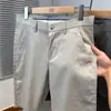 Shorts Casuais Masculinos 2025 Novo Verão Homens de Meia-Idade Calças Sociais de Cinco Pontos Finas Estilo Pai Calças Retas Tendência