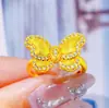 Loja de Ouro Mesmo Estilo Ouro Antigo Diamante Verde Esmalte Anel Gota d'Água para Mulheres Estilo Criativo de Luxo Leve Anel Aberto Ovo de Pombo