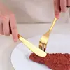 Cuchillo de cena de acero inoxidable transfronterizo, cuchara de comedor para el hogar, cuchillo de bistec occidental para hotel, juego de cuatro piezas de tenedor y cuchara, juego de vajilla para hotel