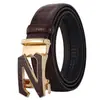 Directo de Fábrica cinturón de cuero para hombre hebilla automática de cuero nueva letra tendencia de negocios cinturón de hombre cinturón para jeans