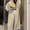 Novo estilo outono cardigan longo de malha com capuz casual plus size para mulheres, suéter de cor sólida emagrecedor