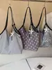 Bolso de lona a rayas casual y ligero estilo coreano, bolso tote con estampado de leopardo para mujer, bolso de mano versátil de gran capacidad, bolso de hombro, bolso de trabajo