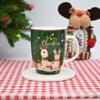 Taza de Cerámica de Alce para Árbol de Navidad Campestre de Estilo Europeo Personalizado con Varios Colores y Calcomanías de Logotipo Personalizables