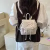 Mochila de renda com laço transfronteiriça de nicho para mulheres, nova moda 2026, bolsa de mão de viagem de alta qualidade