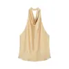 Para Comercio Exterior Europeo y Americano Transfronterizo Ropa de Mujer, Estilo de Verano Versátil Más Vendido en Aliexpress Top sin Mangas Halter de 12 Colores