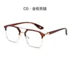 Nuevas Gafas Anti-Luz Azul de Celebridad de Internet Tr Montura de Gafas de Miopía a la Moda para Mujeres Gafas de Marco Negro de Doble Puente Retro para Miopía Hombres