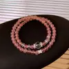 Pulseira com Pingente Redondo de Zircônia Super Brilhante Estilo Francês, Pulseira Exquisita de Luxo Leve de Alta Qualidade, Joia Feminina Fashion e Versátil