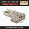 Sofá Nube Simple Moderno Estilo Crema Hogar Sala de Estar Apartamento Grande y Pequeño Alquiler Sofá de Tela Sofá Perezoso