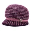 Chapéu para Nova Mãe 2025 Chapéu de Inverno Feminino de Pele Falsa de Vison Boina Fashion Chapéu de Pelo para Meia-Idade e Idosos
