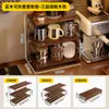 Estante de Almacenamiento de Escritorio de Madera Maciza, Estante de Almacenamiento Multicapa, Portavasos Plegable para Café, Estante de Exhibición para Tazas de Té en la Mesa del Comedor