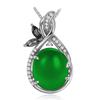 Colar com Pingente de Pedra Sintética Uva Cor Tesouro 6 Quilates Europeu e Americano Banhado a Ouro Rosa 18K