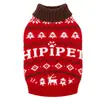 Ropa para Perros Otoño Invierno Cálido Tejido de Punto Suéter con Solapas Navidad Pulóver para Maltés Ropa para Gatos y Mascotas