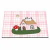 Tapete de contas de desenho animado em estilo ins, fofo, absorvente, secagem rápida, fácil de manter, antiderrapante, tapete de contas decorativo